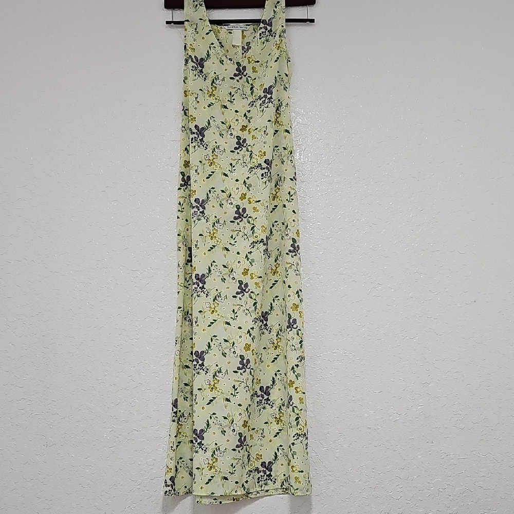 Jonathan Martin Green Sleeveless Floral Sundress